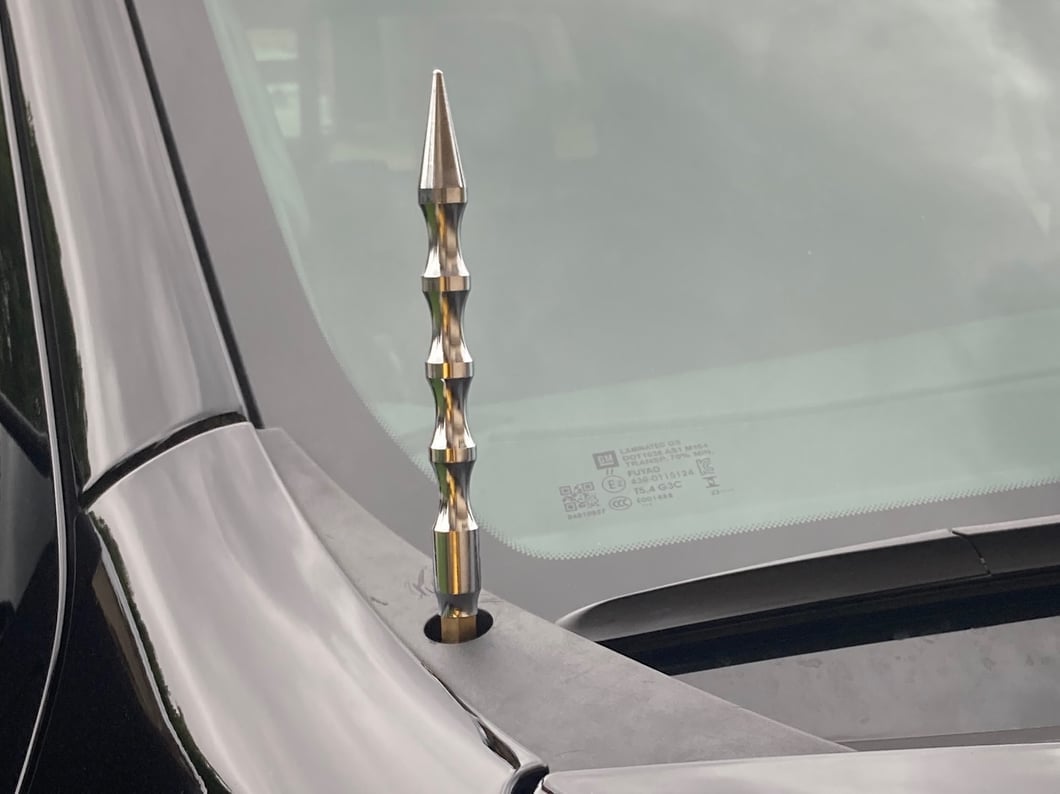 RedRock Billet Antenna; 6-Inch; Polished (07-25 Silverado 1500)
