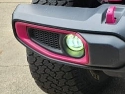 RedRock Fog Light Surround; Gray; Passenger Side (18-25 Jeep Wrangler JL Sahara)