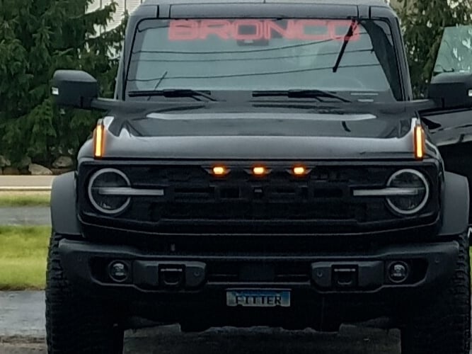 RedRock LED Hood Tie Down Lighting; Amber (21-25 Bronco)