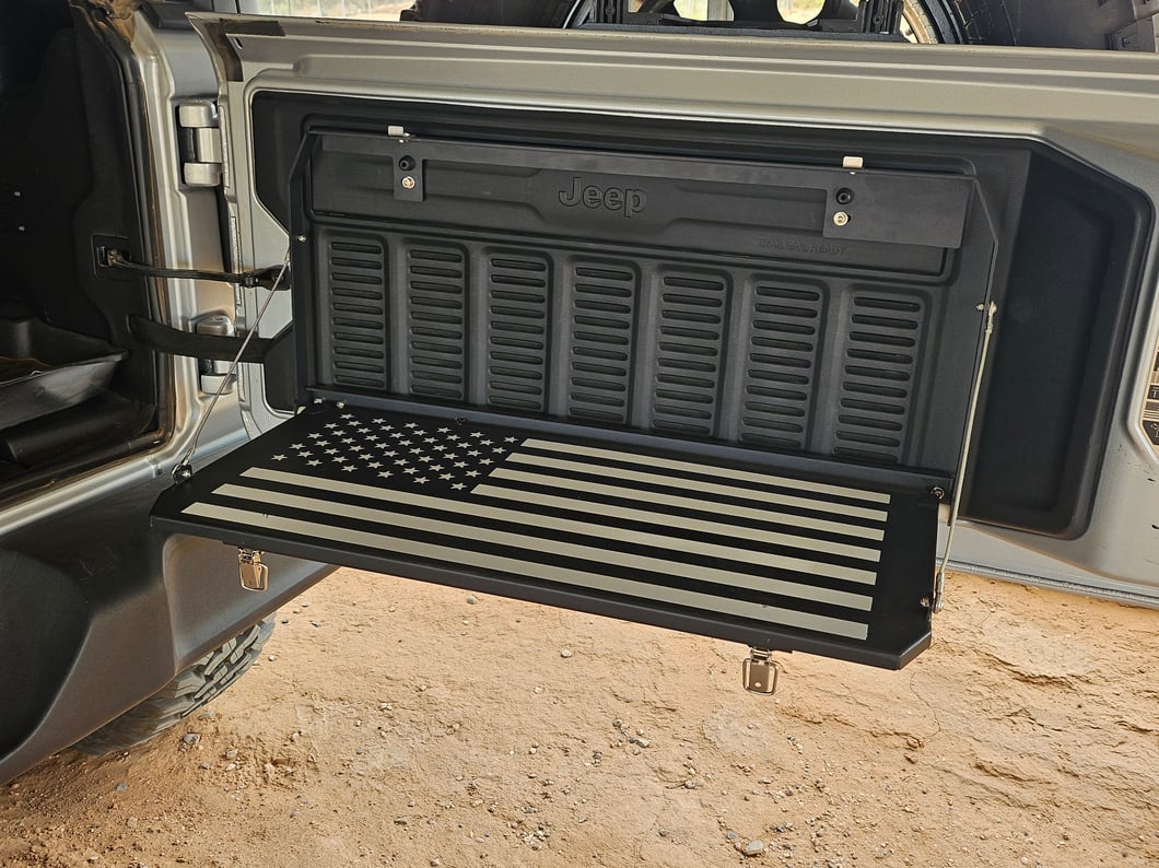 RedRock Tailgate Storage Rack; Stars and Stripes (18-22 Jeep Wrangler JL)