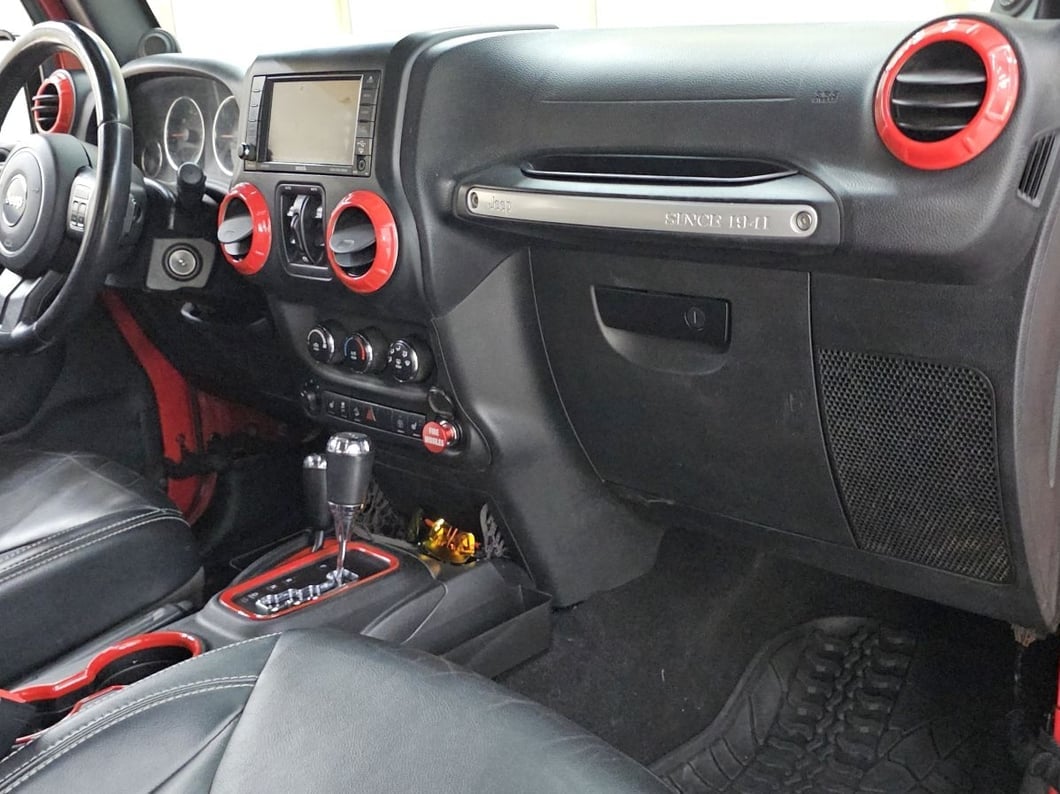 RedRock Air Conditioning Vent Trim Rings; Red (07-18 Jeep Wrangler JK)