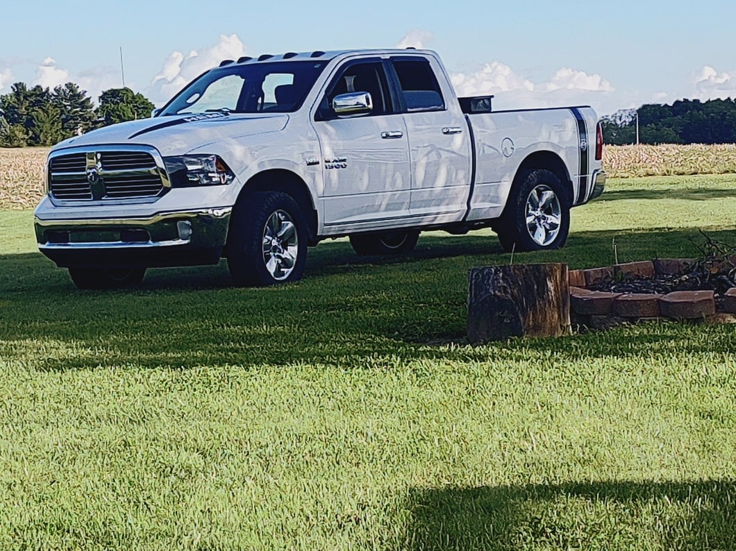 RAM Licensed by RedRock RAM Head Vertical Stripe; Gloss Black (02-18 RAM 1500)