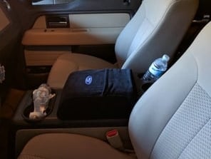 RedRock Center Console Cover with Ford Oval Logo (04-14 F-150 w/ Bucket Seats)