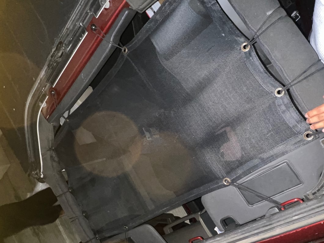 RedRock Mesh Sun Shade; Front; Black (07-18 Jeep Wrangler JK)