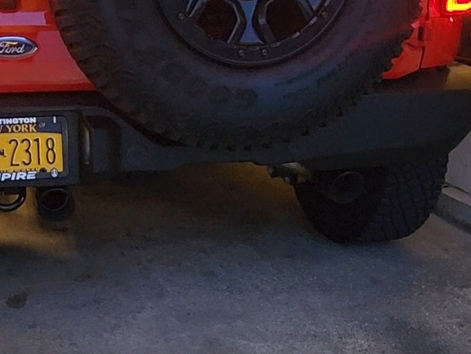 RedRock Axle-Back Exhaust with Black Tips (21-25 Bronco, Excluding Raptor)