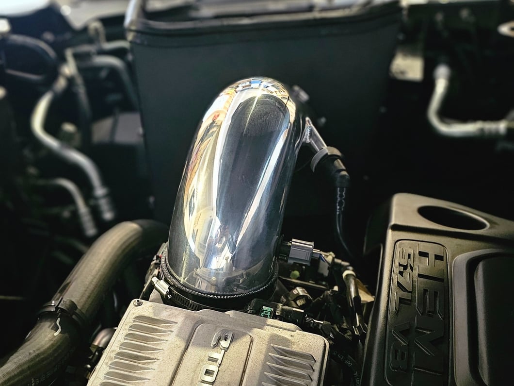 RedRock Cold Air Intake; Polished (19-24 5.7L RAM 1500)