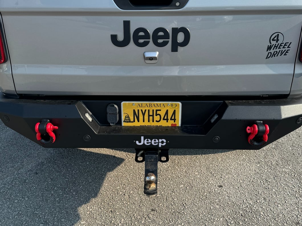 Jeep Licensed by RedRock HD Rear Bumper with LED Jeep Logo Backlight (20-25 Jeep Gladiator JT)