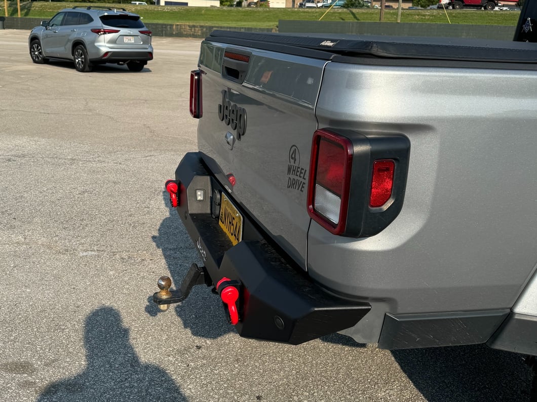 Jeep Licensed by RedRock HD Rear Bumper with LED Jeep Logo Backlight (20-25 Jeep Gladiator JT)