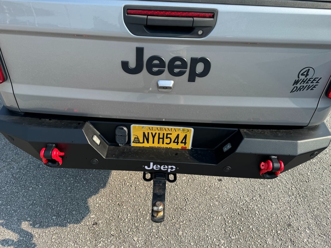 Jeep Licensed by RedRock HD Rear Bumper with LED Jeep Logo Backlight (20-25 Jeep Gladiator JT)