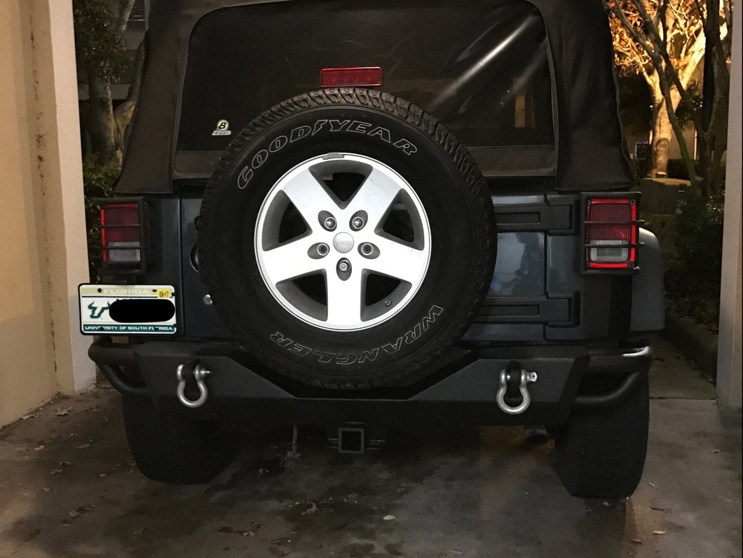 RedRock Full Width HD Rock Crawler Rear Bumper (07-18 Jeep Wrangler JK)