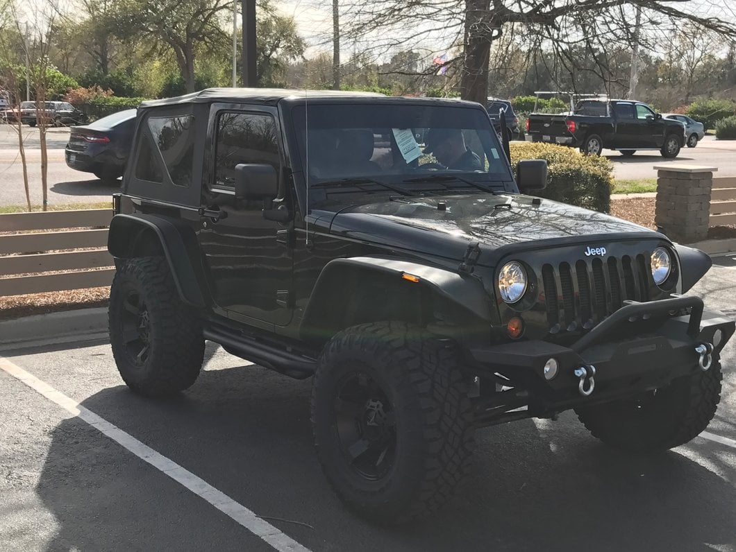 RedRock Side Armor; Textured Black (07-18 Jeep Wrangler JK 2-Door)