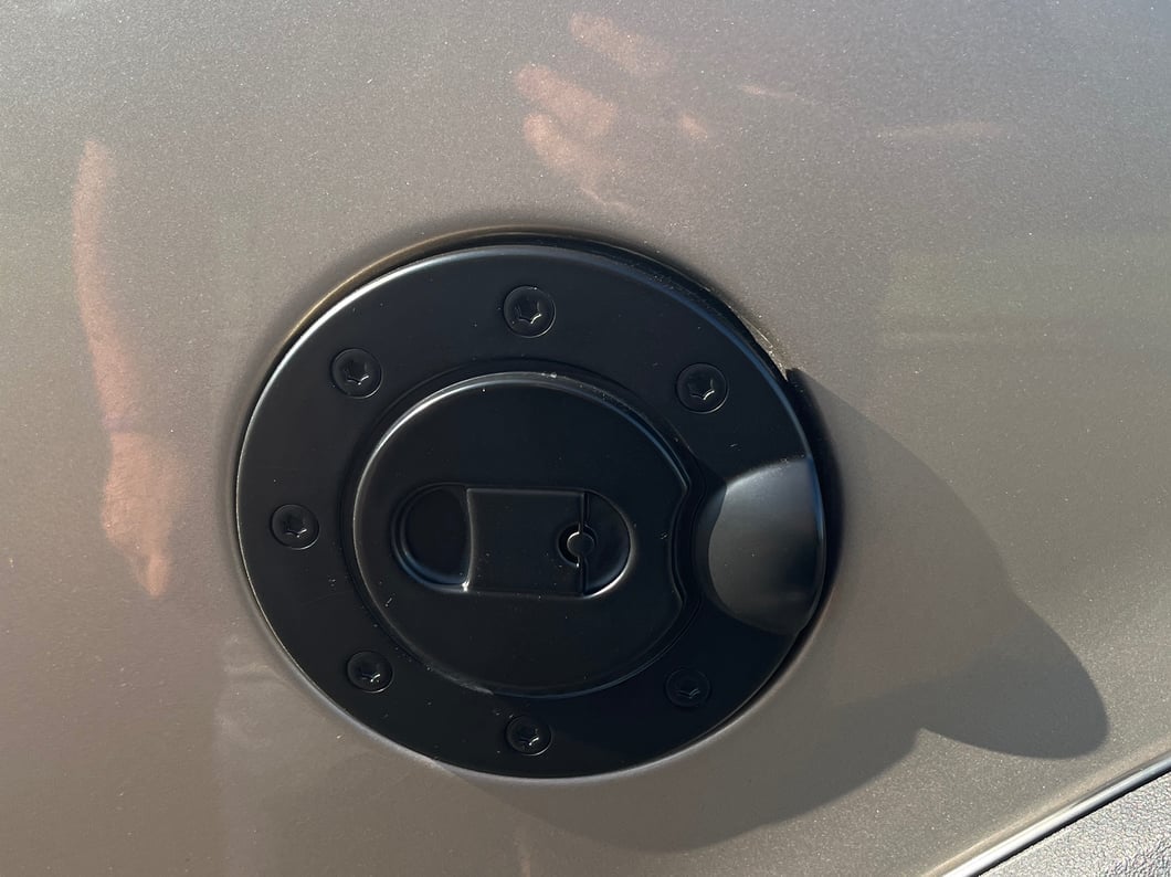 RedRock Fuel Door Cover; Matte Black (04-08 F-150 Styleside)