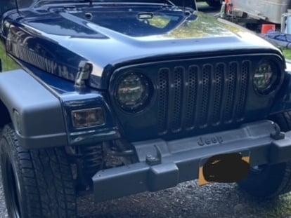 RedRock Headlight Bezels; Gloss Black (97-06 Jeep Wrangler TJ)