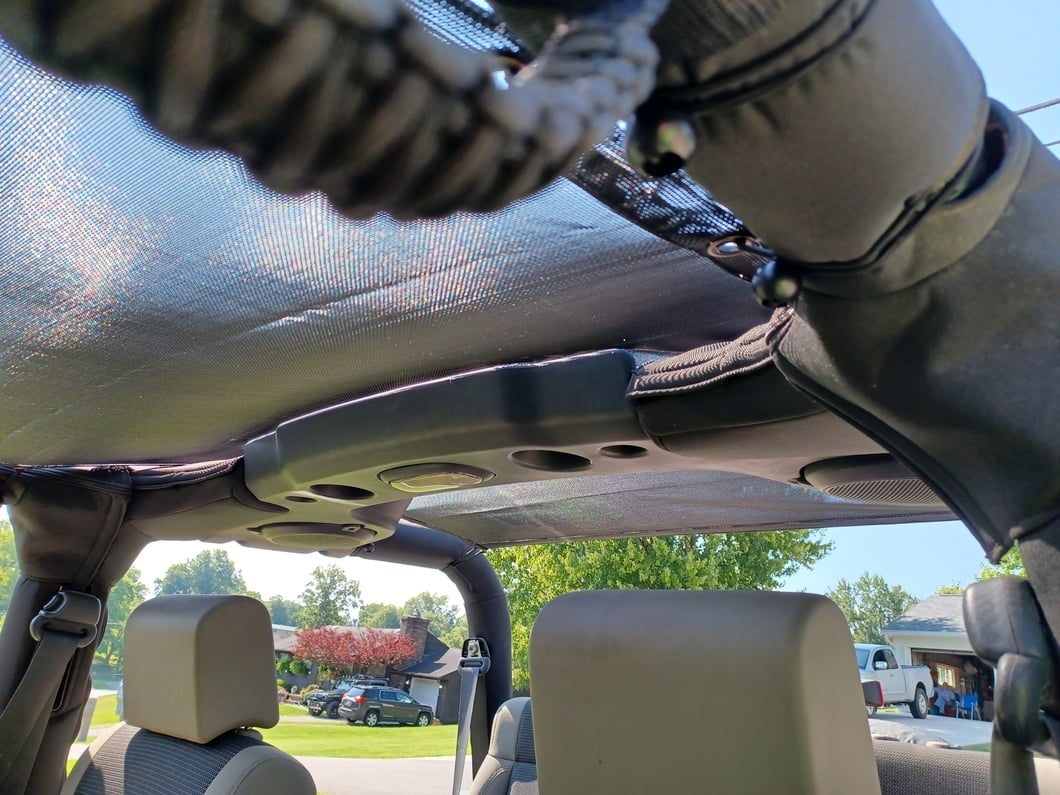 RedRock Full Length Mesh Sun Shade; Black (07-18 Jeep Wrangler JK 2-Door)