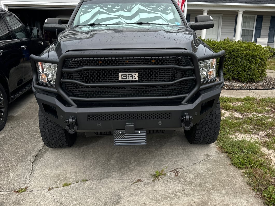 RedRock Baja Upper Replacement Grille with LED; Matte Black (10-18 RAM 2500)