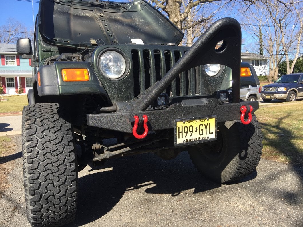 RedRock Stubby Winch Front Bumper with Stinger Bar (87-06 Jeep Wrangler YJ & TJ)
