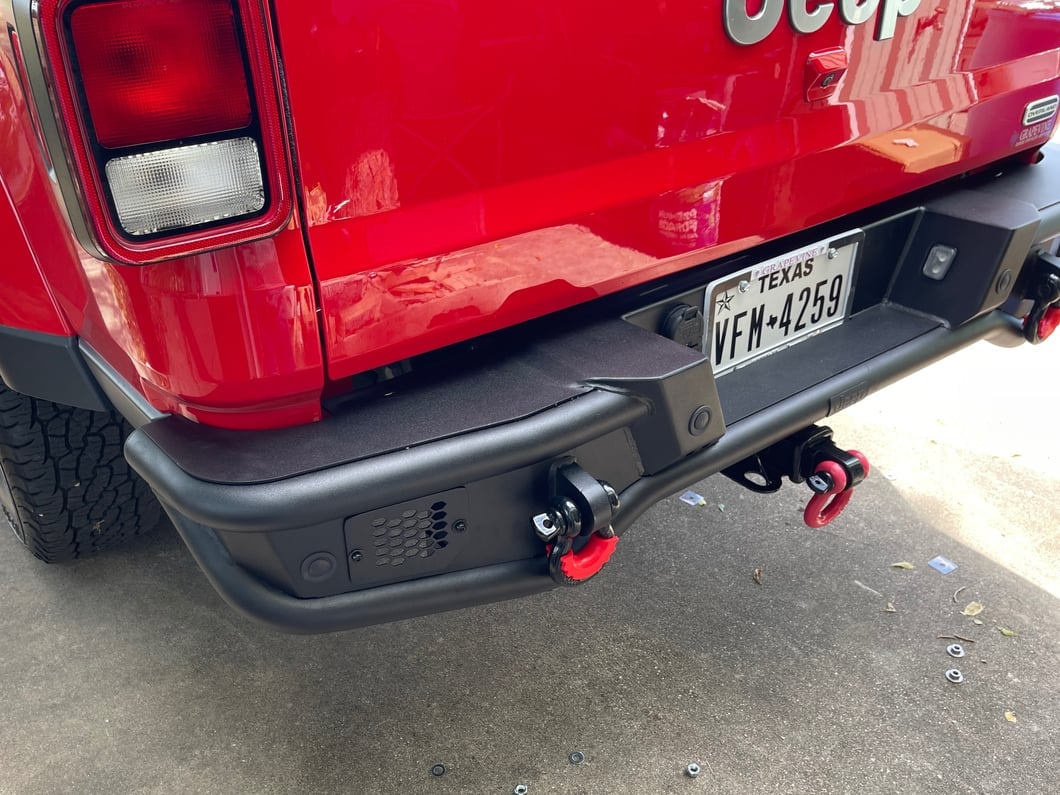 Jeep Licensed by RedRock HD Tubular Rear Bumper with Jeep Logo (20-25 Jeep Gladiator JT)