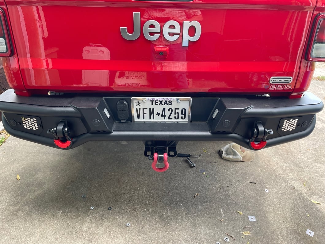 Jeep Licensed by RedRock HD Tubular Rear Bumper with Jeep Logo (20-25 Jeep Gladiator JT)