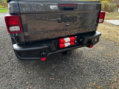 Jeep Licensed by RedRock HD Tubular Rear Bumper with Jeep Logo (20-25 Jeep Gladiator JT)