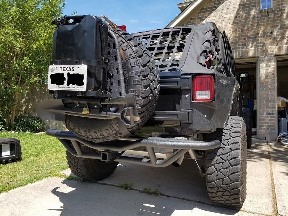 RedRock Rock Crawler Rear Bumper; Textured Black (07-18 Jeep Wrangler JK)