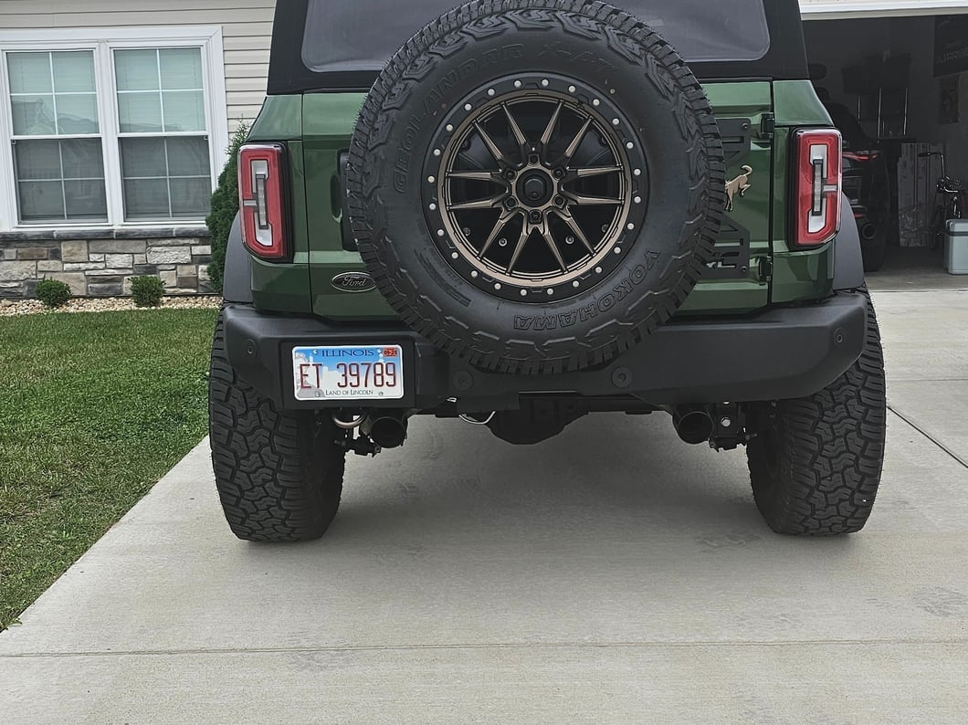 RedRock Cat-Back Exhaust with Black Tips (21-25 Bronco 4-Door, Excluding Raptor)