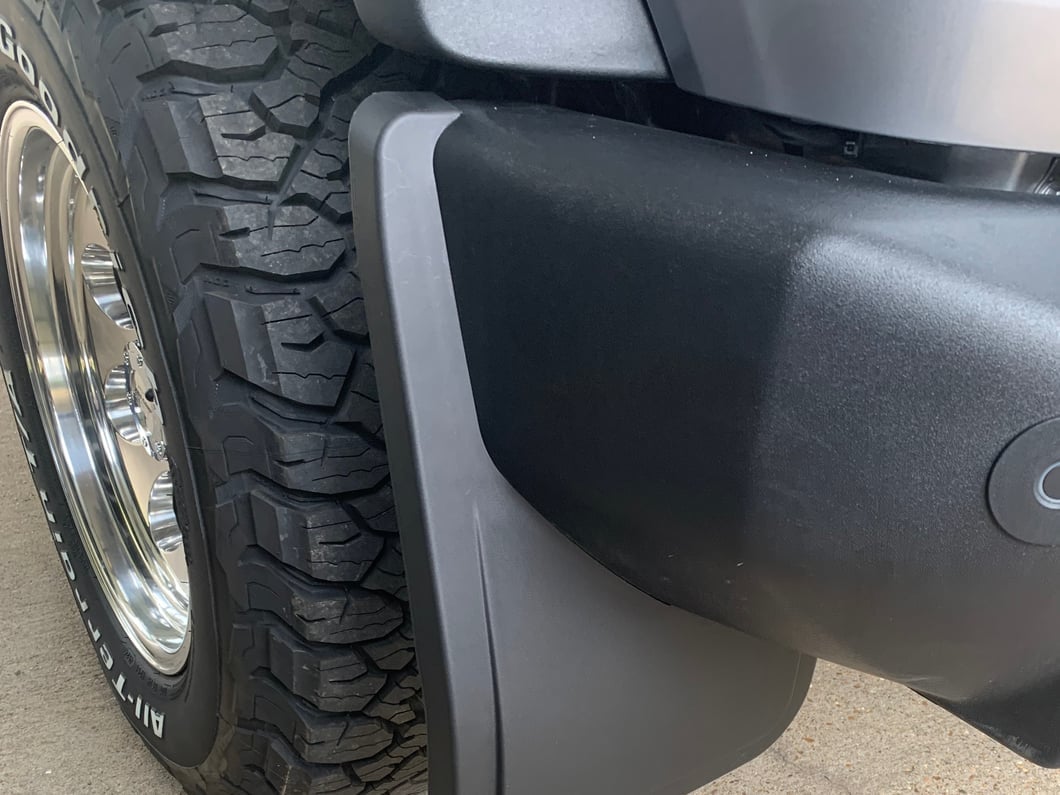 RedRock Custom Molded Mud Guards; Front and Rear (21-25 Bronco w/o Sasquatch Package & Rock Rails)