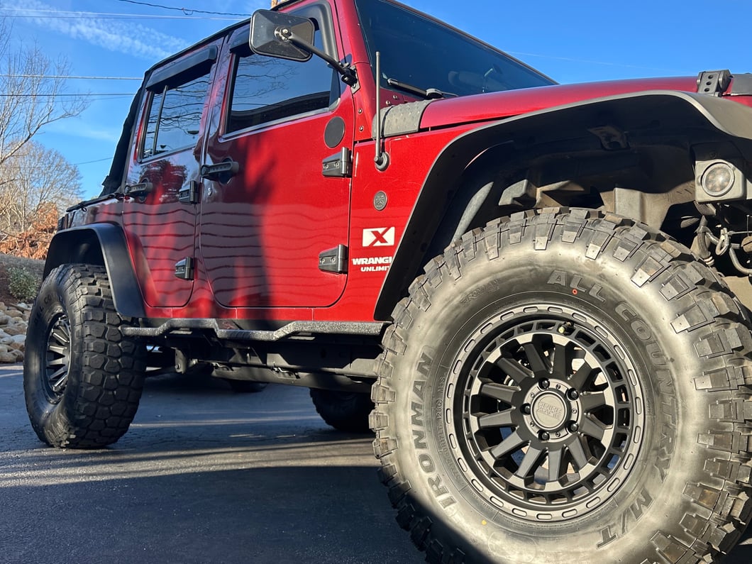 RedRock HD Rocker Steps; Textured Black (07-18 Jeep Wrangler JK 4-Door)