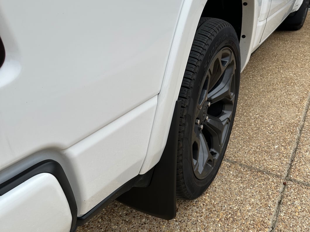 RedRock Molded Mud Guards; Front and Rear (19-24 RAM 1500 w/ OE Fender Flares, Excluding TRX)