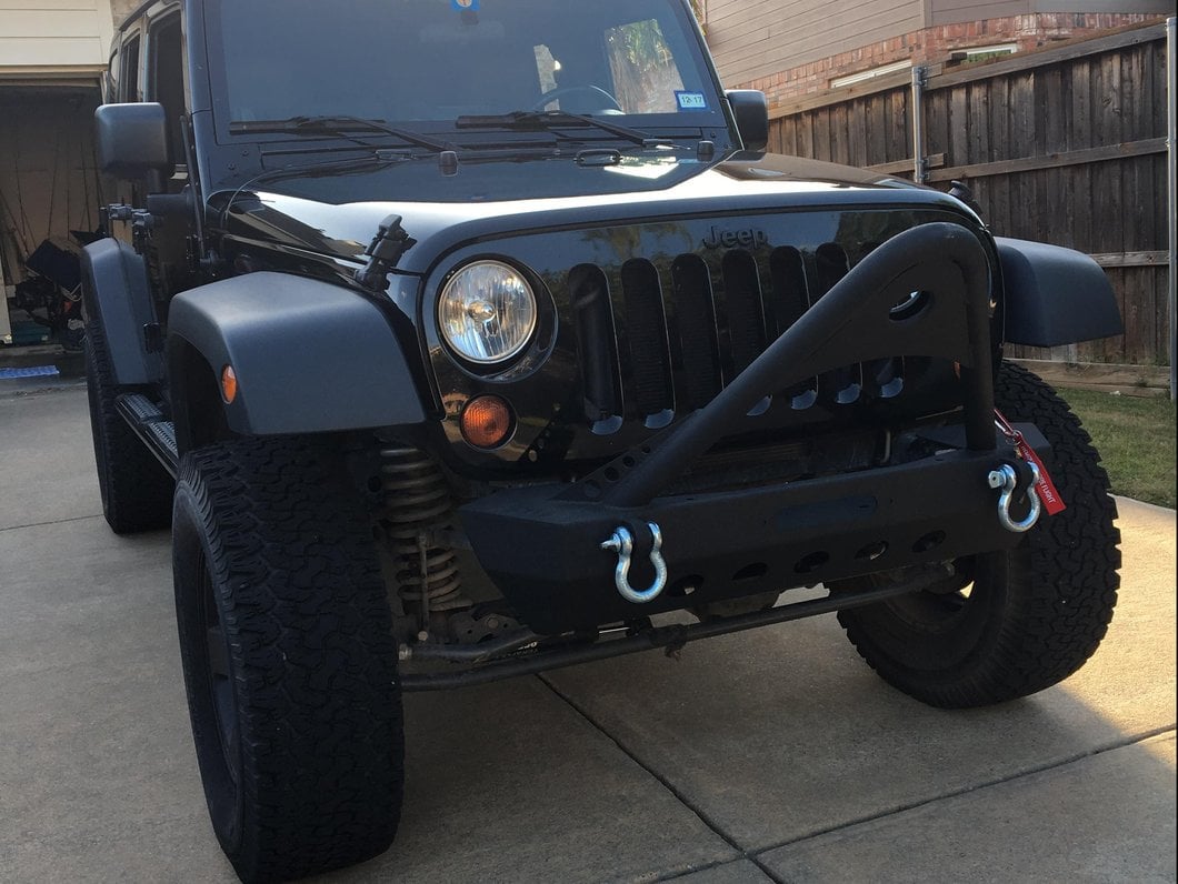 RedRock Mid-Width Winch Front Bumper with Stinger (07-18 Jeep Wrangler JK)