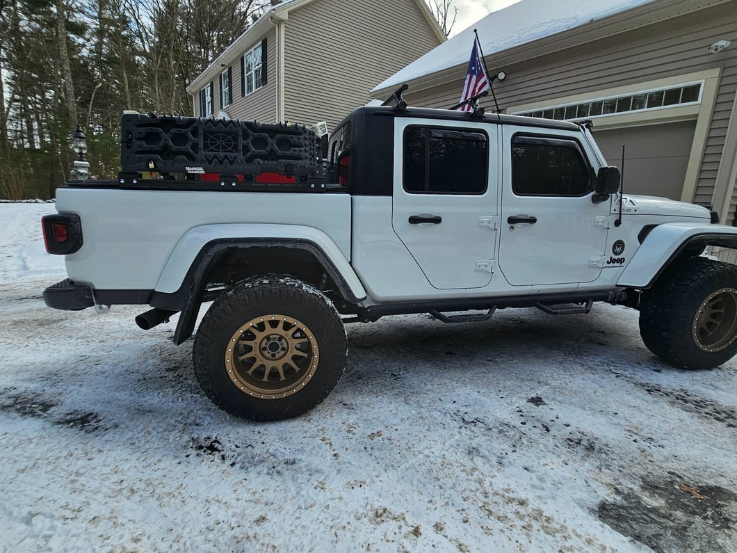 RedRock Dual Exhaust System with Black Tips; Side Exit (20-25 3.6L Jeep Gladiator JT)