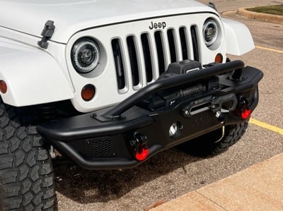 Jeep Licensed by RedRock HD Tubular Front Bumper with Jeep Logo (07-18 Jeep Wrangler JK)