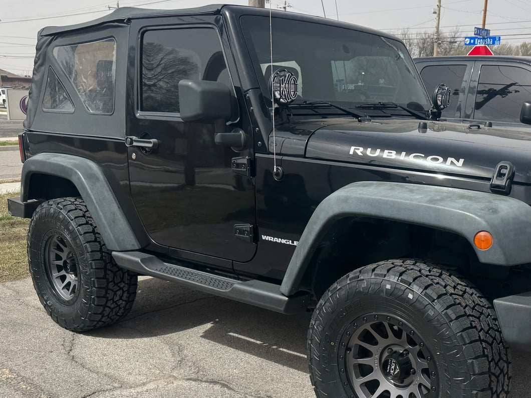 Jeep Licensed by RedRock ABS Side Steps with Jeep Logo (07-18 Jeep Wrangler JK 2-Door)