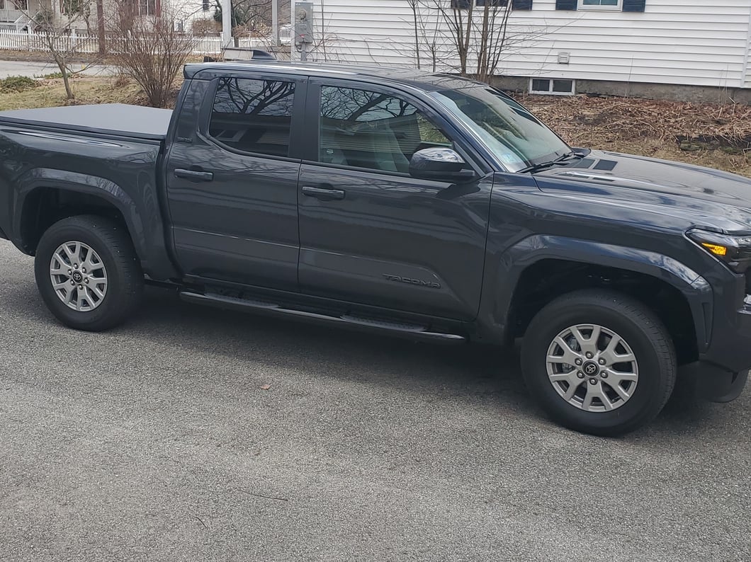 RedRock 3-Inch Side Step Bars; Black (24-25 Tacoma Double Cab)