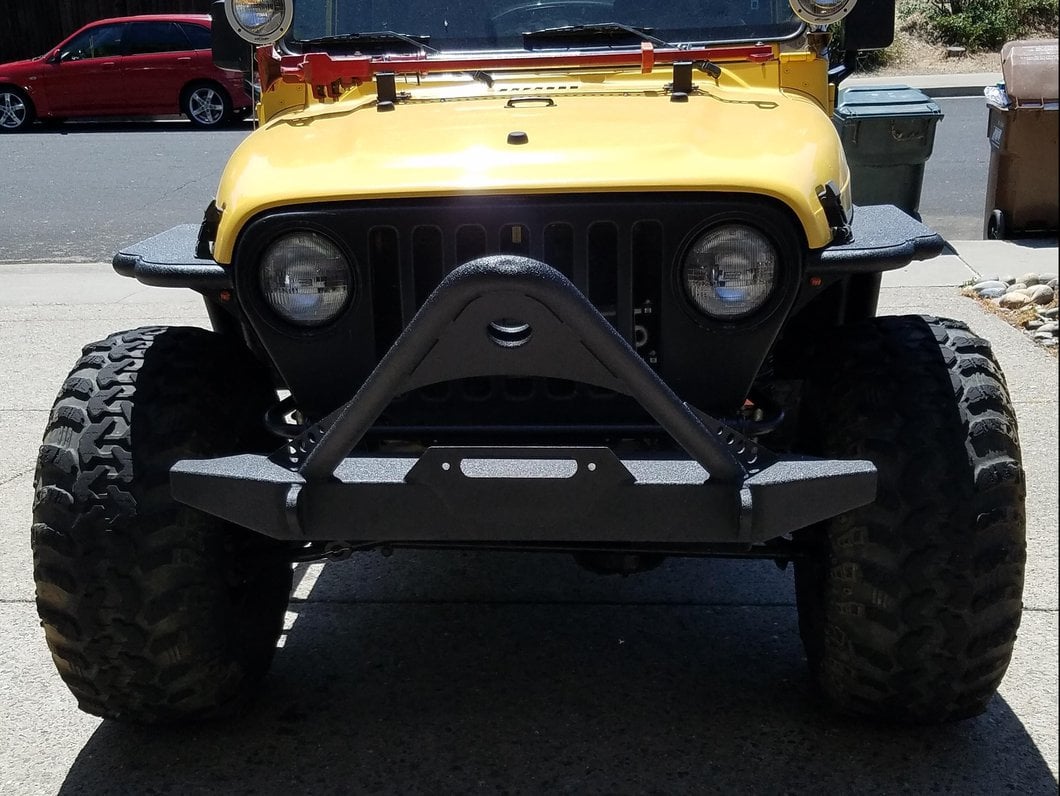 RedRock Stubby Winch Front Bumper with Stinger Bar (87-06 Jeep Wrangler YJ & TJ)