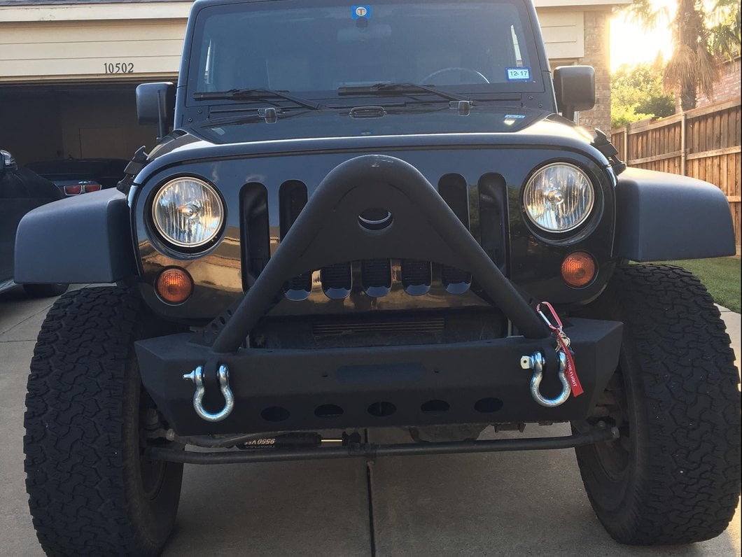 RedRock Mid-Width Winch Front Bumper with Stinger (07-18 Jeep Wrangler JK)