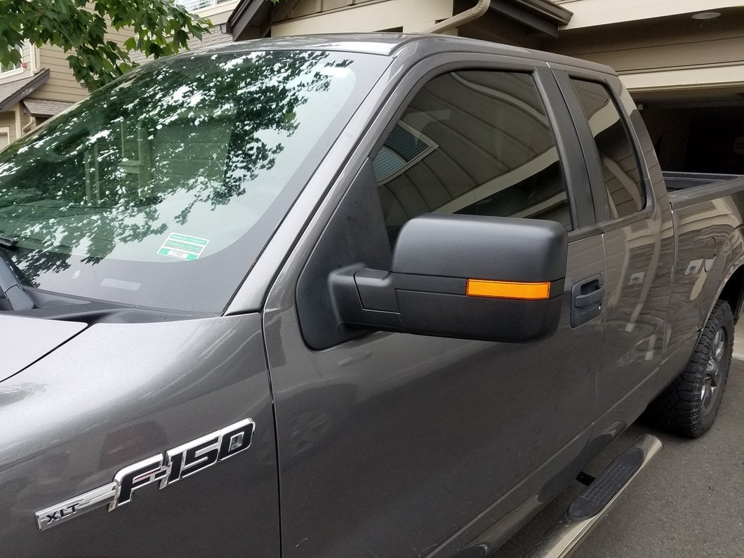 RedRock Performance Powered Mirrors; Black (04-12 F-150)