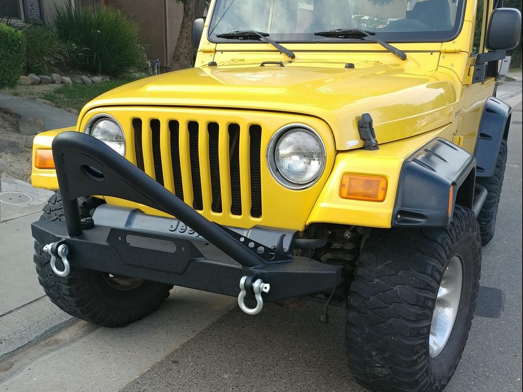 RedRock Stubby Winch Front Bumper with Stinger Bar (87-06 Jeep Wrangler YJ & TJ)