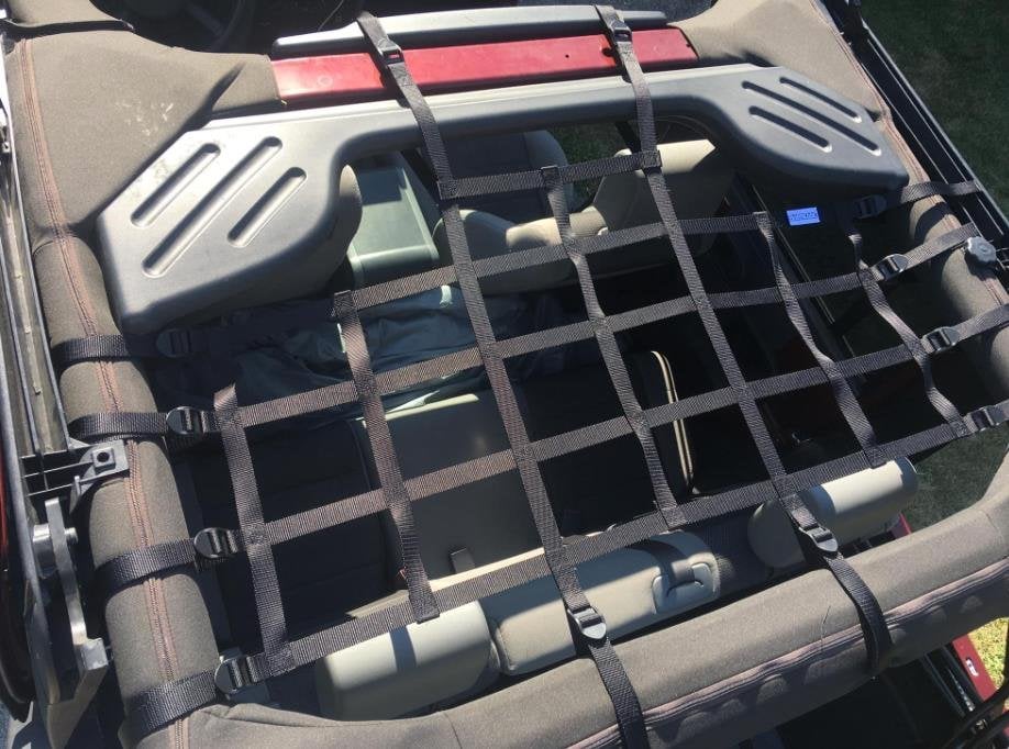 RedRock Rear Overhead Net (07-18 Jeep Wrangler JK 4-Door)