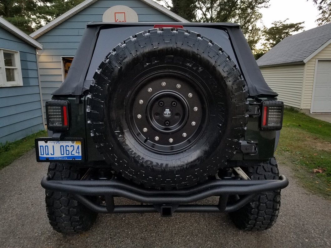 RedRock Rock Crawler Rear Bumper; Textured Black (07-18 Jeep Wrangler JK)