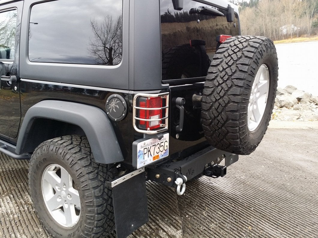 RedRock Wrap-Around Tail Light Guards; Stainless Steel (07-18 Jeep Wrangler JK)