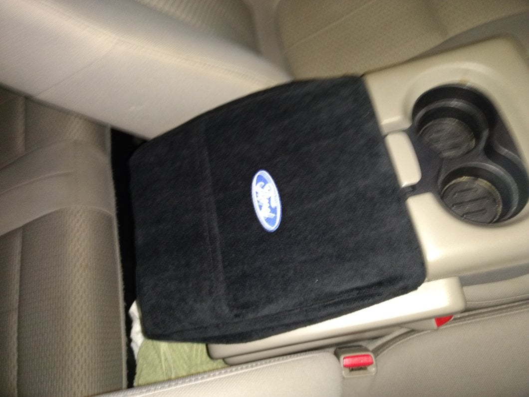 RedRock Center Console Cover with Ford Oval Logo (04-14 F-150 w/ Bucket Seats)