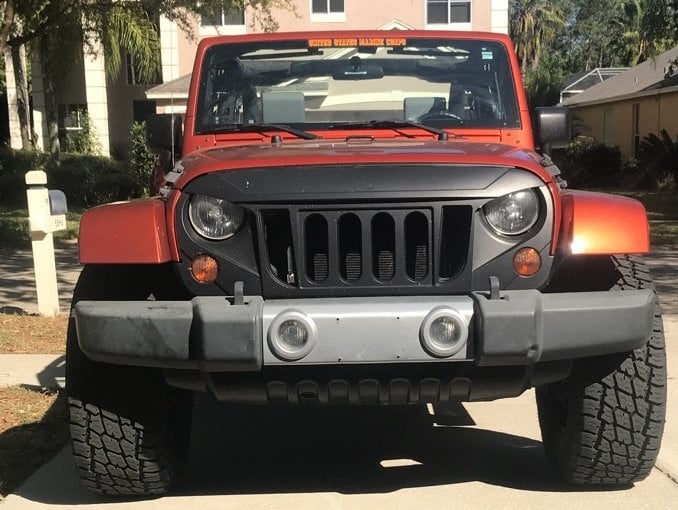 RedRock Avenger Grille; Matte Black (07-18 Jeep Wrangler JK)
