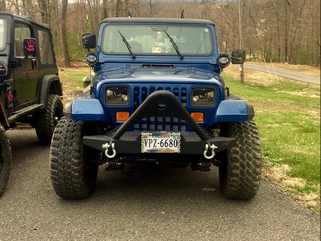 RedRock Stubby Winch Front Bumper with Stinger Bar (87-06 Jeep Wrangler YJ & TJ)
