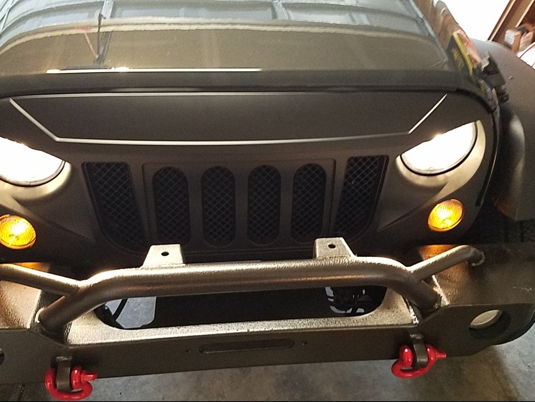 RedRock Avenger Grille; Matte Black (07-18 Jeep Wrangler JK)