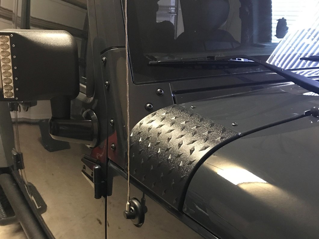 RedRock Cowl Body Armor; Textured Black (07-18 Jeep Wrangler JK)