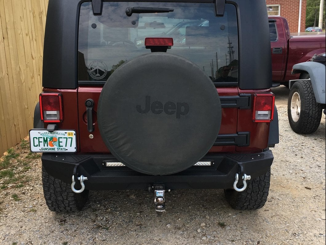 RedRock Max-HD Rear Bumper with LED Fog Lights (07-18 Jeep Wrangler JK)