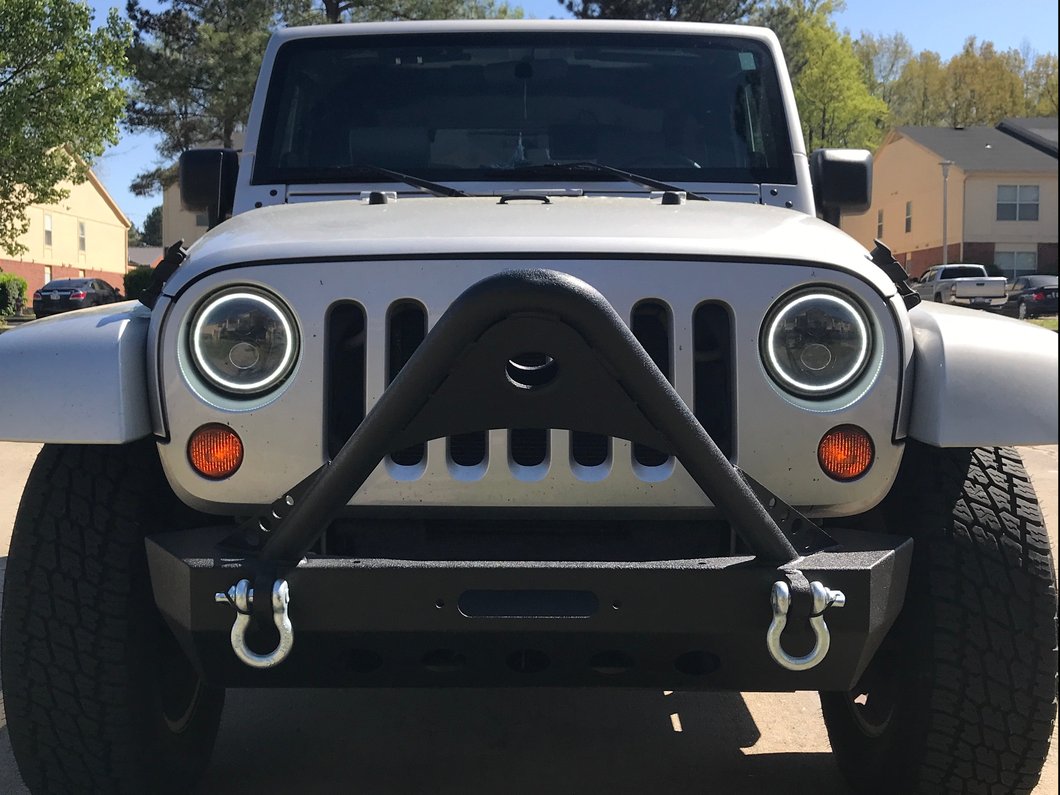 RedRock Mid-Width Winch Front Bumper with Stinger (07-18 Jeep Wrangler JK)