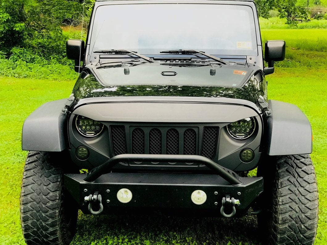 RedRock Avenger Grille; Matte Black (07-18 Jeep Wrangler JK)