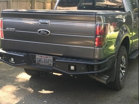 RedRock Tubular Off-Road Rear Bumper with LED Fog Lights (06-14 F-150)