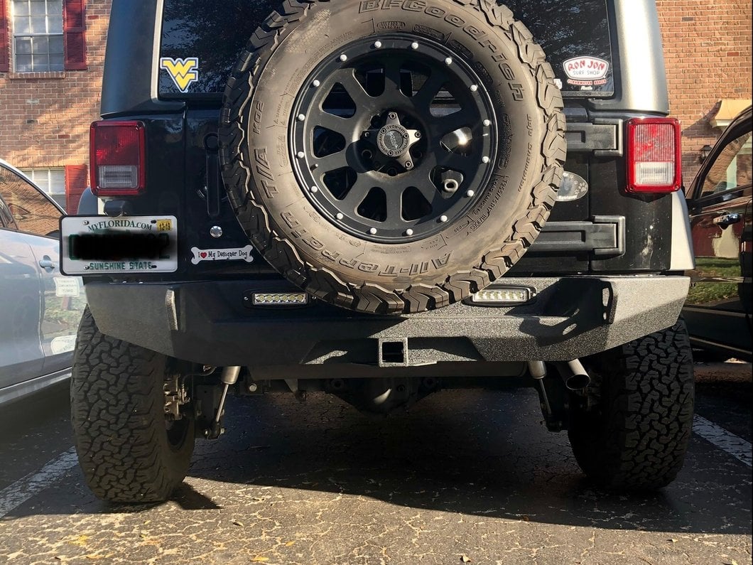 RedRock Max-HD Rear Bumper with LED Fog Lights (07-18 Jeep Wrangler JK)